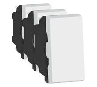 Legrand - Poussoir Mosaic Easy-Led 6A 1 module - blanc (Lot de 3)