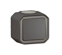 LEGRAND | Poussoir Plexo Étanche, Montage En Saillie, Finition Anthracite, Résistance Aux Chocs IK08, Protection Contre Poussières Et Projections IP55