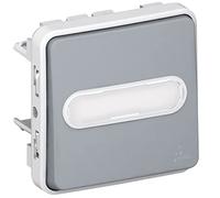 Legrand - Poussoir porte-étiquette lumineux (voyant fourni) Plexo - Gris