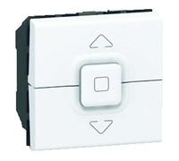 LEGRAND Poussoir pour commande centralisée de volets roulants 2 modules Mosaic blanc avec enjoliveur blanc