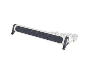 Legrand Premium Prise Automatique 6x2P Avec Terre 1.5m Noir-Blanc (Prise européenne) - 049441 [5 Pièces]