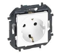 LEGRAND Prise 2P+T 16A composable pour installation encastrée, gamme Niloé Step, couleur blanche, 398250B