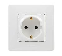 LEGRAND Prise 2P+T, gamme Niloé Monobloc, 16 A 230 V, mécanisme complet avec cadre, couleur blanche, 396434