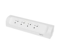 Legrand Prise à monter 4x2P sans cordon blanc 90 degres (Prise européenne) - 049408 [5 Pièces]