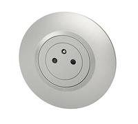 LEGRAND Prise de courant 2P+T, Dooxie, aluminium mat, 16A 250V, IP20
