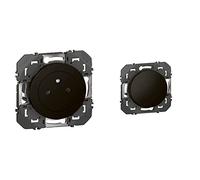 Legrand - Prise de courant 2P+T Surface dooxie 16A finition noir & Interrupteur ou va-et-vient dooxie 10AX 250V~ finition noir - emballage blister