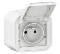 Prise de courant 2P+T - Plexo - complet saillie - blanc