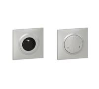 LEGRAND - Prise de courant connectée dooxie with Netatmo complet alu avec Commande double sans fils ON/OFF dooxie with Netatmo complet alu