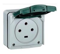 Legrand Prise étanche de puissance Plexo 20A 3P+T IP55 3 alvéoles Pose en saillie Gris