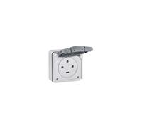 LEGRAND - Prise Etanche de Puissance 20A avec Terre Plexo - Prise 3P+T IP55-3 Alvéoles - Pose en Saillie - Fabriqué En France - Gris