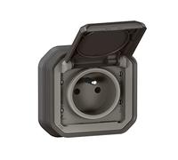 Legrand - Prise avec terre encastrée Plexo IP55 16A - anthracite Anthracite (RAL 7016)