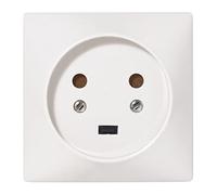 LEGRAND - Prise de Puissance 20A Murale avec Terre - Prise 2P+T Monobloc - Plaque 80 x 80 mm - 2 Alvéoles - Pose par Encastrement ou en Saillie - Fabriqué En France - Blanc