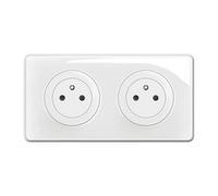 LEGRAND - Prise Electrique Double Céliane Surface Confort avec Plaque + Cadre Saillie - Prise pour Pose en Applique avec Socle Rétractable - Blanc