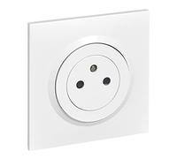 LEGRAND - Prise Electrique Murale 16A avec Terre dooxie Surface + Plaque Carrée - Prise 2P + T Affleurante avec Fond Rétractable - Fabriqué En France - Blanc