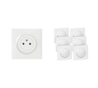 LEGRAND - Prise Electrique Murale 16A avec Terre dooxie Surface + Plaque Carrée - Prise 2P + T & Interrupteur Mural ou Va-et-vient 10AX dooxie + Plaque Carrée - Commande d'Éclairage