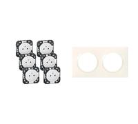 LEGRAND - Prise Electrique Murale 16A avec Terre dooxie Surface - Prise 2P + T Affleurante & Plaque dooxie Carrée - Plaque de Finition pour Prises et Interrupteurs dooxie