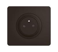 LEGRAND - Prise Electrique Murale avec Terre Céliane Surface Confort avec Plaque - Prise Affleurante avec Socle Rétractable - Noir