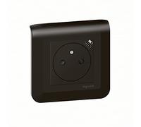 LEGRAND - Prise Electrique Murale Précâblée + Chargeur USB-C Mosaic Surface avec Plaque de Finition + Support Batibox - Prise Affleurante avec Fond Rétractable - Noir Mat