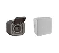 LEGRAND - Prise Etanche IP55 avec Terre Plexo - Prise 2P+T 16A Complète avec Volet & Boite de derivation electrique - etanche exterieur - IP55 85X85 - Debflex - 718806 - Polypropylène