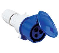 LEGRAND Prise mobile 16A 2P+T 230V, P17, IP44, bleu, volet de protection | 16A, 2P+T, 200to250V, IP44, bleu RAL 5005, 3 alvéoles, volet de protection, serrage du câble sans outil