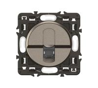 LEGRAND - Prise RJ45 Cat. 6 STP blindée - Prise Murale Multimédia - Pour Transmissions Haut Débit Gigabit Ethernet - A compléter d'une Plaque - Titanium