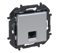 LEGRAND Prise RJ45 CAT6 UTP composable pour installation encastrée, gamme Niloé Step, couleur aluminium, 398257B