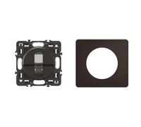LEGRAND - Prise RJ45 Céliane Catégorie 6 FTP - enjoliveur Noir et support avec Plaque Céliane 1 poste - Noir Mat emballage GD