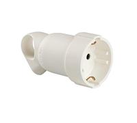 Legrand, Prise Schuko, anneau tireur, blanc