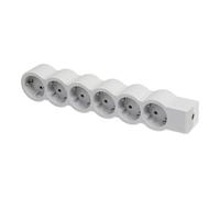 Legrand Prise Standard 6x2P+A Sans Cordon Blanc-Gris (Prise européenne) - 694579 [10 Pièces]