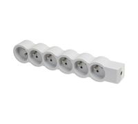Legrand Prise Standard 6x2P Avec Terre Sans Cordon Blanc-Gris (Prise européenne) - 049499 [10 Pièces]