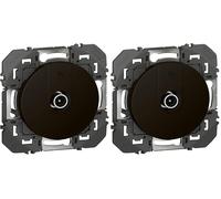 Legrand - Prise TV étoile blindée dooxie finition noir - emballage blister (Lot de 2)