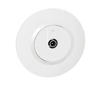 Legrand - Prise TV étoile blindée dooxie livrée avec plaque ronde blanche et griffes - emballage blister