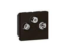 Legrand - Prise TV-R-SAT DAB+ Mosaic 2 modules - noir mat