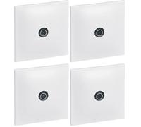 LEGRAND | Prise Tv Simple Neptune, Compatible Tnt Et Télévision Ultra Haute Définition, Blindage Contre Les Interférences, Livrée Complète Prête À Installer (Lot de 4)