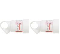 LEGRAND | Prolongateur 2P+T 16A Franco-Belge, Anneau Fixe Plastique, Sortie Droite, Blanc (Lot de 2)