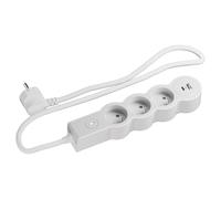 LEGRAND | Rallonge multiprise 3x2P+T 16A 3680W et 2 Ports USB Type-A et Type-C 15w avec Interrupteur Lumineux on/Off Discret
