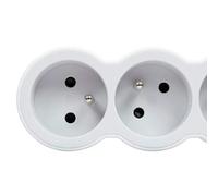 LEGRAND - Multiprise Extra-Plate à Câbler - 4 Prises avec Terre - Livrée Sans Cordon/Sans Fiche - Blanc et Gris Clair