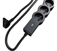 LEGRAND | Rallonge multiprise 5x2P+T avec Interrupteur Lumineux on/Off, 3M, Noir, 16A 3680W