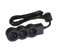 Legrand - Rallonge multiprise extra-plate avec 3 prises de courant avec terre avec cordon 3m - noir et gris foncé