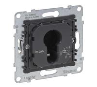 Legrand, Seano 765034 Insert de bouton de store pour demi-cylindre DIN 2 broches 6 A 250 V Compatible avec demi-cylindre DIN (numéro d'article : 069795), profondeur d'encastrement : 45 mm