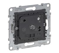 LEGRAND, SEANO 765051 Thermostat d'ambiance électronique, insert, contact inverse, courant de commutation : 8 A cos phi = 1,2 A cos phi = 0,6, bornes à vis