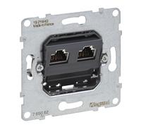 LEGRAND, Seano 765062 Prise de données 2 x RJ45 Insert Catégorie 6A STP blindé