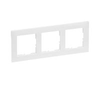 LEGRAND, Seano 765173 Cadre triple en thermoplastique sans halogène Dimensions : 87 x 229 mm Couleur : ultra blanc