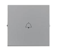 LEGRAND, Seano 765212 Interrupteur à bascule avec symbole de sonnette pour interrupteur va-et-vient, bouton poussoir et interrupteur, cache interrupteur, plaque à bascule, couleur : aluminium laqué