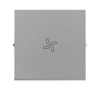 LEGRAND, Seano 765214 Bascule avec symbole de ventilateur pour interrupteur va-et-vient, bouton poussoir et interrupteur, cache interrupteur, plaque basculante, couleur : aluminium laqué