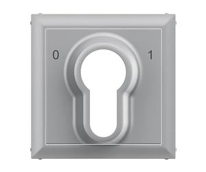 LEGRAND, Seano 765233 Cache pour interrupteur à clé 0-1 avec demi-cylindre DIN Aluminium laqué