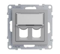 LEGRAND, Seano 765264 Adaptateur Systimax 2 voies pour encliquetage de données Systimax Couleur : aluminium laqué