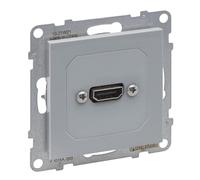 LEGRAND, Seano 765288 Unité de connexion HDMI 1.3 pré-câblée, insert avec couvercle, câble de 15 cm, couleur : aluminium