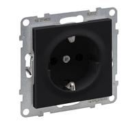 Legrand, SEANO 765320 Prise de courant avec protection de contact accrue - Bornes enfichables - 16 A - 250 V - Couleur : noir laqué