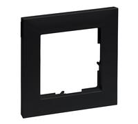 LEGRAND, Seano 765371 Cadre simple en thermoplastique sans halogène Dimensions : 87 x 87 mm Couleur : noir laqué